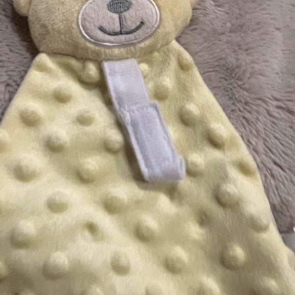 Swiggles Yellow Bear Plush Pacifier Holder Security Blanket - Picture 5 of 9